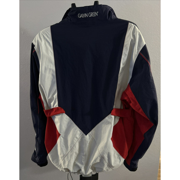 GALVIN GREEN GORE-TEX Men's XL Paclite Quarter Zip Pullover Red White Blue 1928 - Picture 7 of 16